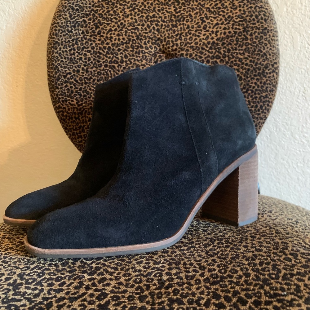 Lucky Brand Black Suede Ankle Boots